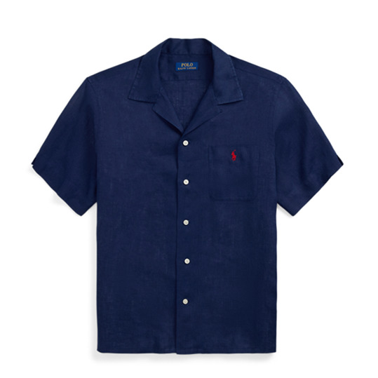 CLASSIC FIT LINEN CAMP SHIRT｜710966421